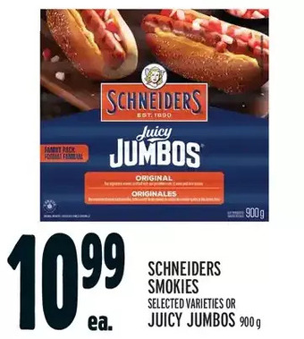 Metro Schneiders smokies or juicy jumbos offer