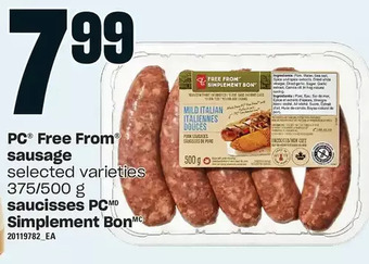 Independent Grocer Pc free from sausage offer