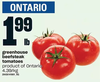 Loblaws Greenhouse beefsteak tomates offer