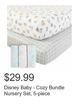 Costco Disney Baby - Cozy Bundle Nursery Set, 5-piece offer
