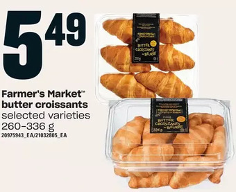 Loblaws Farmer's market butter croissants offer