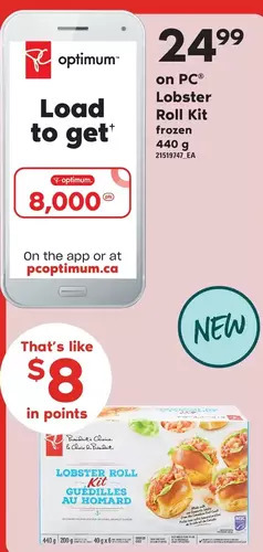 Loblaws Pc lobster roll kit offer