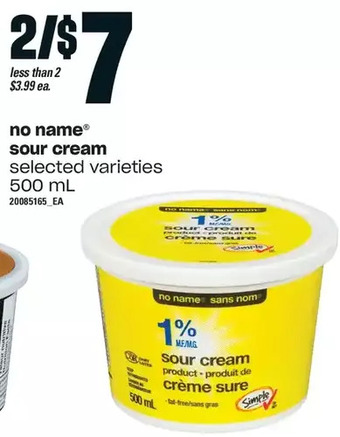 Loblaws No name sour cream offer