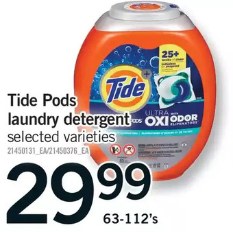 Fortinos Tide pods landry detergent offer