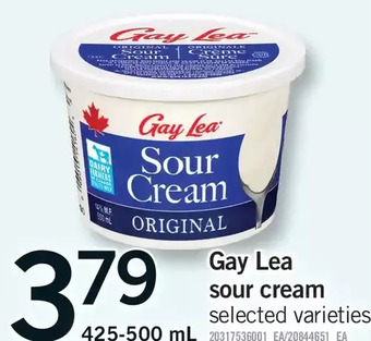 Fortinos Gay lea sour cream offer