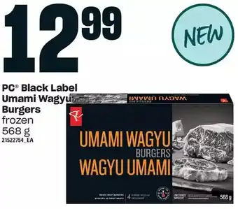Loblaws Pc black labe umami wagyu burgers offer