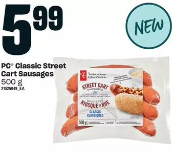 Loblaws Pc classic street cart sausages offer