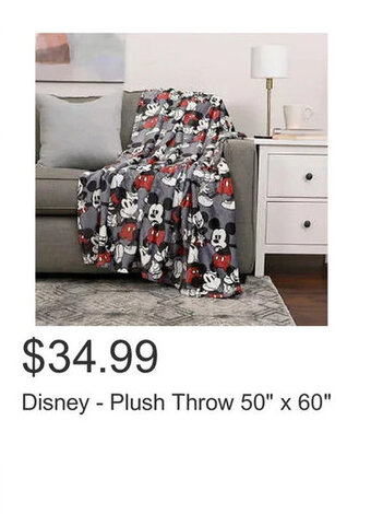 Costco Disney Plush Throw 50" x 60" offer