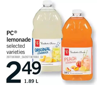 Fortinos Pc lemonade offer