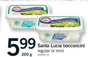 Fortinos Santa lucia bocconcini offer