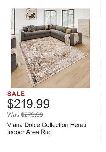 Costco Viana Dolce Collection Herati Indoor Area Rug offer