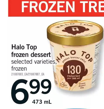Fortinos Halo top frozen dessert offer