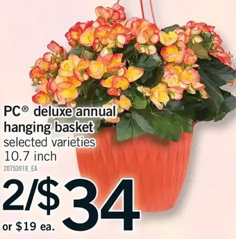 Fortinos Pc deluxe annual hanging basket offer