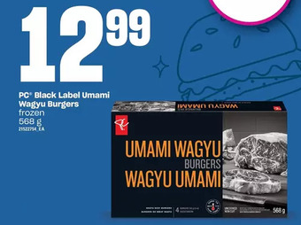 Loblaws Pc black label umami wagyu burgers offer