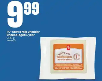 Loblaws Pc goat's milk cheddar cheese-aged 1 year offer