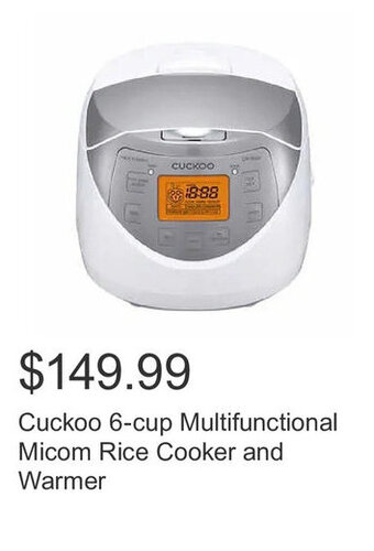 Costco Cuckoo 6-cup Multifunctional Micom Rice Cooker and Warmer offer
