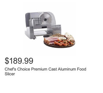 Costco Chef's Choice Premium Cast Aluminum Food Slicer offer