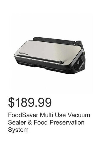 Costco FoodSaver Multi Use Vacuum Sealer & Food Preservation System offer