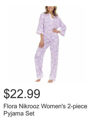Costco Flora Nikrooz Women's 2-piece Pyjama Set offer