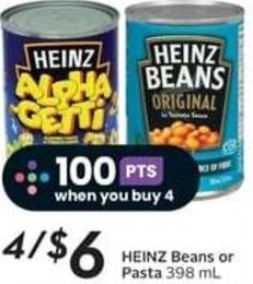 Sobeys HEINZ Beans or Pasta 398 mL offer