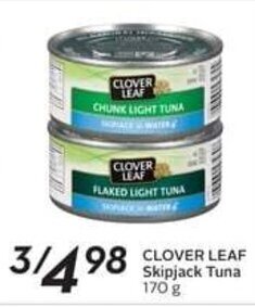 Sobeys CLOVER LEAF Skipjack Tuna 170g offer
