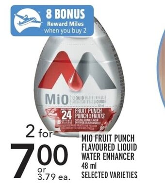 Metro MIO FRUIT PUNCH FLAVOURED LIQUID WATER ENHANCER 48 ml SELECTED VARIETIES offer
