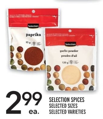 Metro SELECTION SPICES SELECTED SIZES SELECTED VARIETIES offer