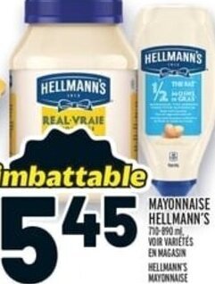 Metro MAYONNAISE HELLMANN'S 710-890 ml offer