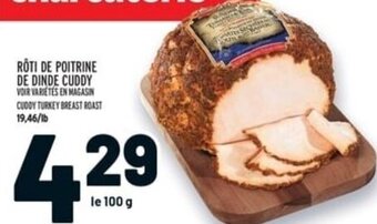 Metro CUDDY TURKEY BREAST ROAST 100g offer