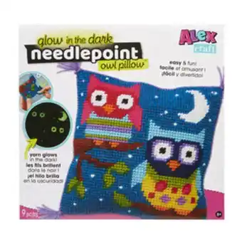 Toys R us Alex - glow-in-the-dark needlepoint owl pillow offer