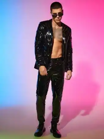 SheIn Shein men lapel collar sequin blazer offer