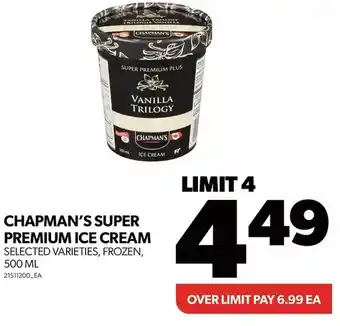 Real Canadian Superstore Chapman's super premium ice cream offer