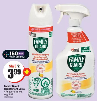 FreshCo Family guard disinfectant spray offer