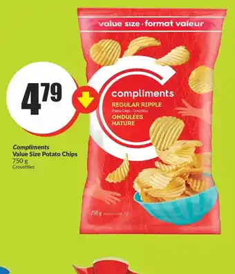 FreshCo Compliments value size potato chips offer