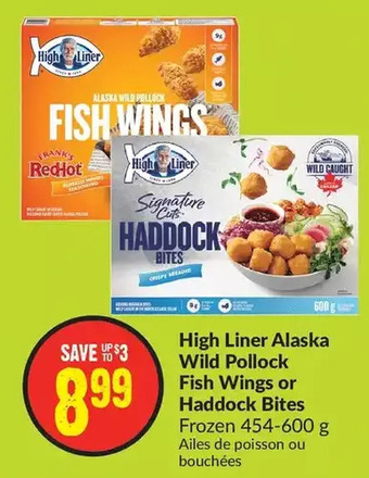 FreshCo High liner alaska wild pollock fish wings or haddock bites offer