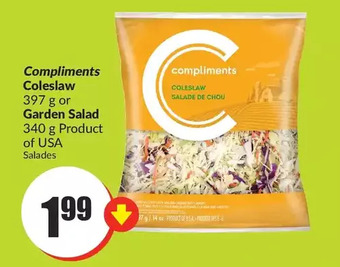 FreshCo Compliments coleslaw or garden salad offer