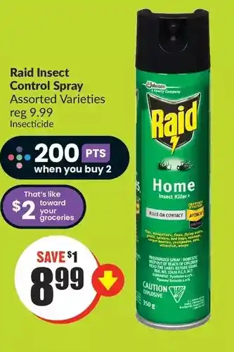 FreshCo Raid insect control spray offer