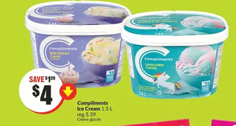 FreshCo Compliments ice cream offer