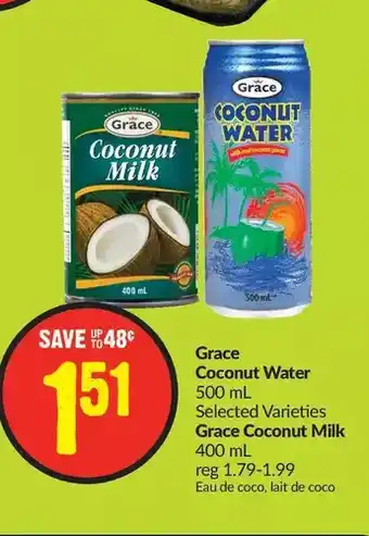 FreshCo Grace coconut water | grace coconut milk offer
