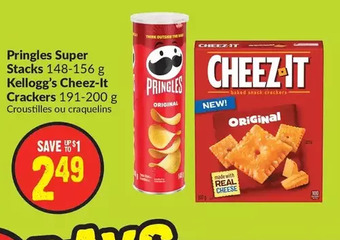 FreshCo Pringles super stacks | kellogg's cheez-it crackers offer