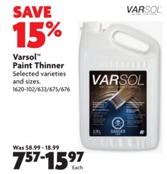 Home Hardware Paint thinner offer