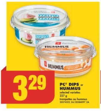 No Frills Pc® dips hummus, 227 g offer
