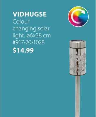 JYSK Vidhugse colour changing solar light offer