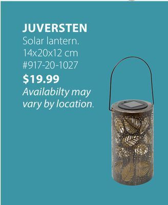JYSK Juversten solar lantern. offer