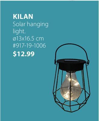 JYSK Kilan solar hanging light offer