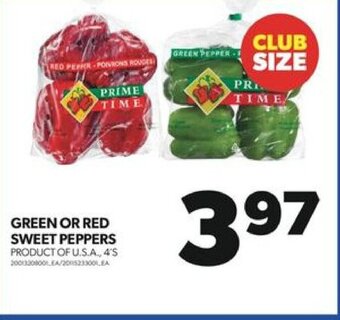 Real Canadian Superstore GREEN OR RED SWEET PEPPERS 4'S offer