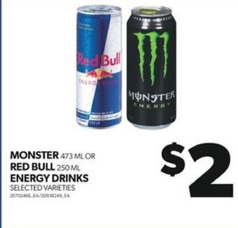 Real Canadian Superstore MONSTER 473 ML OR RED BULL 250 ML ENERGY DRINKS offer