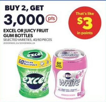 Real Canadian Superstore EXCEL OR JUICY FRUIT GUM BOTTLES offer