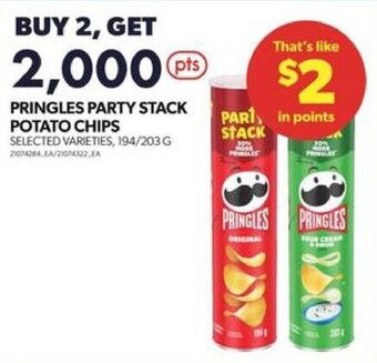 Real Canadian Superstore PRINGLES PARTY STACK POTATO CHIPS 194/203 G offer