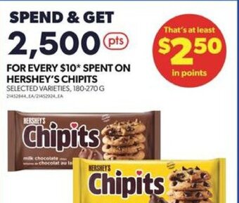 Real Canadian Superstore HERSHEY'S CHIPITS 180-270 G offer
